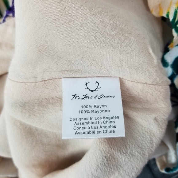 For Love & Lemons Pina Colada Scalloped Romper Lg - Picture 11 of 12